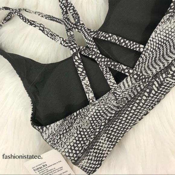 NWT lululemon energy bra swerve vapor metal grey - Picture 2 of 8